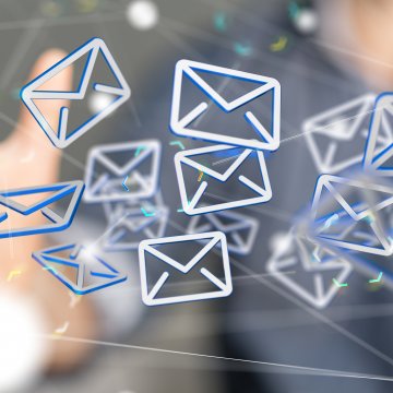 online fax service trustfax emails envelopes man in the background